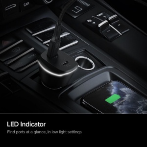 Incarcator auto pentru telefon Spigen PC1800 PowerArc USB/USB Type C PD30W/QC.3.0 - Img 4