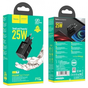 Incarcator priza HOCO N19 Rigorous USB-C, PD 25W, QC 3.0, 2.77A - Img 5