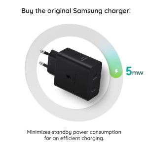 Încărcător Samsung 50W EP-T5020XBE, 2x USB-C, cablu Type-C inclus, negru - Img 5
