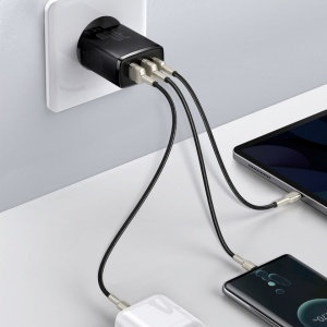 Incarcator universal de perete Baseus Wall Charger 2x USB -A QC , 1x USB type C PD 30W - Img 6
