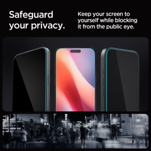 Sticla securizata iPhone 17 Pro Max / 16 Pro Max Spigen Glass.tR EZ-FIT Privacy ( pachet 2 buc) - Img 4
