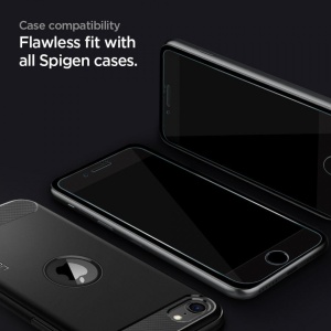 Sticla securizata Iphone SE 2022/SE 2020/Iphone 8/Iphone 7-Spigen Glass FC -2 bucati-margine neagra - Img 6