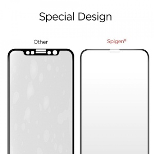 Sticla securizata Iphone X/XS -Spigen Glass FC-margine neagra - Img 2