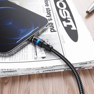 Cablu magnetic 3 in 1 USB to USB type C , Lightning , Micro USB ,20W, 2.4A, 1.2m HOCO - Img 5