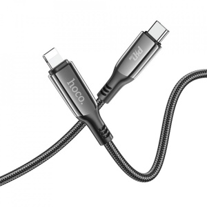 Cablu USB tip C to Lightning cu display LED, 20W, 1.2m - HOCO Data Cable Extreme (S51) - Img 3