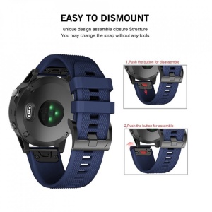 Curea Garmin Fenix 5 -Tech Protect Smooth-Navy Blue - Img 5
