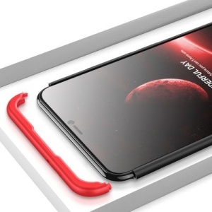 Husa Huawei P20Lite -GKK 360 Front and Back Case Full Body Cover -Negru cu Rosu - Img 2
