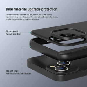 Husa iPhone 14 Plus-Nillkin Super Frosted Shield Case Neagra - Img 4
