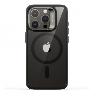 Husa iPhone 15 Pro Max Classic Kickstand Case cu MagSafe de la ESR - transparenta cu negru - Img 2