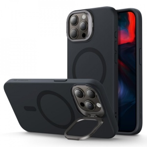 Husa iPhone 15 Pro Max ESR Cloud Soft HaloLock Kickstand neagra - Img 1