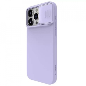 Husa iPhone 15 Pro Max Nillkin CamShield Silky Magsafe Silicone Misty Purple - Img 2