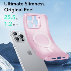 Husa iPhone 16 Pro Max ESR Zero HaloLock Frosted Pink - Img 5