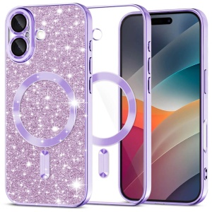 Husa iPhone 17 Luxury Glitter MagSafe Light Purple