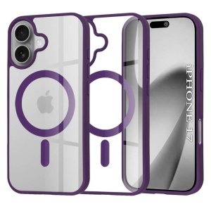 Husa iPhone 17 Magsafe Pro transparenta / mov Techsuit