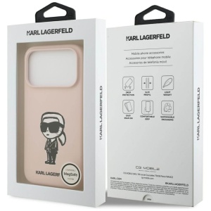 Husa iPhone 17 Pro Karl Lagerfeld Silicone Sketch & Logo Pink Karl - Img 7