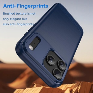Husa iPhone 17 Pro Max Carbon Series albastru inchis - Img 6