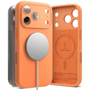 Husa iPhone 17 Pro Ringke Silicone Magnetic Magsafe tangerine