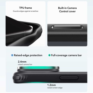Husă iPhone 18 Pro ESR Classic Hybrid HaloLock Kickstand Frosted Black - Img 4