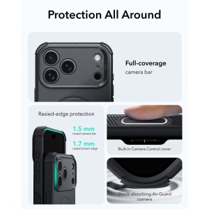 Husă iPhone 18 Pro Max - ESR Cyber HaloLock - Black - Img 3