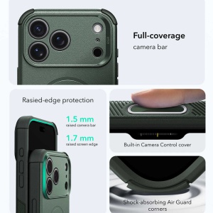 Husă iPhone 18 Pro Max - ESR Cyber HaloLock - Olive Green - Img 5