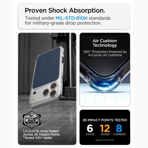 Husă iPhone 18 Pro Max - Spigen - Ultra Hybrid T MagSafe - Matte Blue - Img 2
