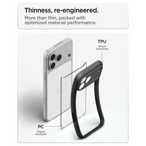 Husă iPhone 18 Pro Max transparentă Spigen Ultra Hybrid - Matte Black - Img 8