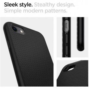 Husa Iphone SE 3(2022),SE 2 (2020) -Spigen Liquid Air- Negru mat - Img 4
