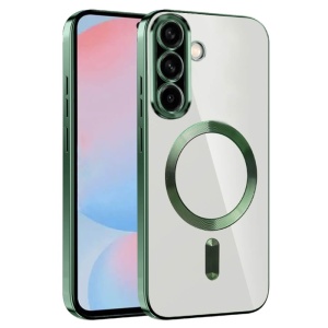 Husa Samsung Galaxy A17 Magsafe Luxury Crystal transparenta /verde