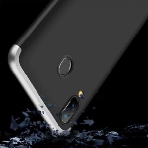 Husa Samsung Galaxy A40 -GKK 360 Front and Back Case Full Body Cover -Negru cu Gri - Img 2