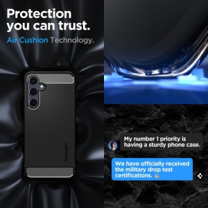 Husa Samsung Galaxy A55 Spigen Rugged Armor Neagra - Img 8