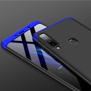 Husa Samsung Galaxy A9 -GKK 360 Front and Back Case Full Body Cover Negru cu Albastru - Img 5
