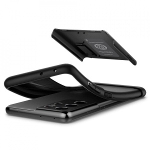 Husa Samsung Galaxy S21 Ultra -Spigen Slim Armor Neagra - Img 3