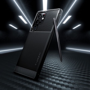 Husa Samsung Galaxy S22 Ultra - Spigen Rugged Armor -Neagra - Img 4