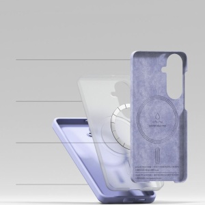 Husa Samsung Galaxy S26 Plus Ringke Silicone Magnetic Magsafe Lavander - Img 6