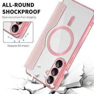 Husa Samsung Galaxy S26 Plus SmartMag Book Case roz - Img 3