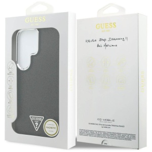 Husa Samsung Galaxy S26 Ultra Guess Fixed Glitter Triangle Logo MagSafe Neagra - Img 6