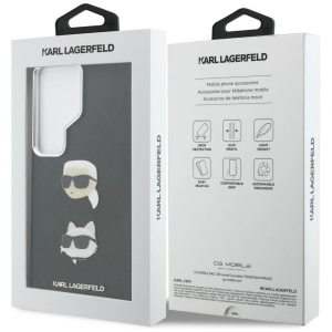 Husa Samsung Galaxy S26 Ultra Karl Lagerfeld Wrapped Leather Saffiano with with K&C Head Pin neagra - Img 5