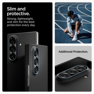 Husa Samsung Galaxy Z Fold 7 Spigen Air Skin Aramid Black - Img 4