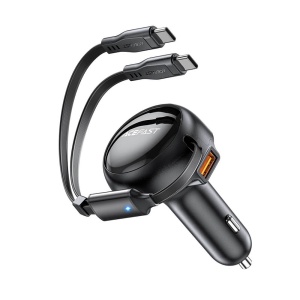 Încărcător Auto Acefast B13, 53W, Cablu retractabil USB-C Dual & Port USB-A - Img 2