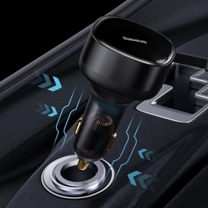 Incarcator auto telefon Baseus Fast Charging, 33W, cu cablu 2x Type-C, 75cm - Img 3