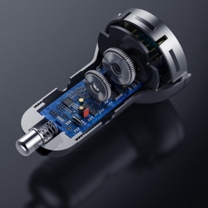 Incarcator telefon auto Baseus Display digital 2xUSB-A, 24W - Img 8
