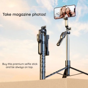 Selfie stick cu trepied si telecomanda bluetooth ,183 cm Techsuit K28P - Img 6