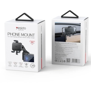 Suport telefon Auto Yesido C250 pentru Colț Ecran, Rotire 360°, Prindere Gravitatională, Negru - Img 2
