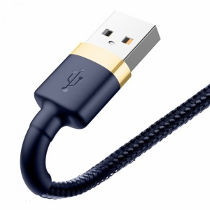 Cablu de date Baseus Cafule Lightning 1M 2.4A Blue/ Gold - Img 5