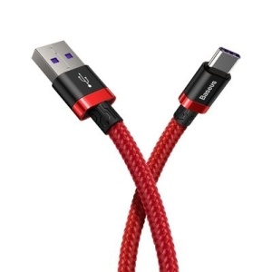 Cablu de date Baseus Purple Gold USB / USB-C Cable SuperCharge 40W- 2 M-Rosu - Img 3