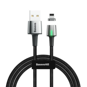 Cablu de date Baseus Zinc magnetic USB/ Lightning 2.4A 1m black - Img 1