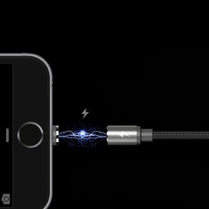 Cablu de date magnetic Remax Gravity RC-095i USB / Lightning 1M-Negru - Img 2