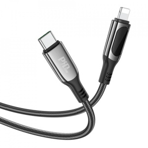 Cablu USB tip C to Lightning cu display LED, 20W, 1.2m - HOCO Data Cable Extreme (S51) - Img 4