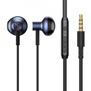 Casti audio in ear cu fir ,microfon Baseus Encok H19 -1.2 m culoare neagra - Img 1