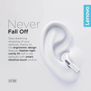 Casti Bluetooth 5.0 TWS Lenovo HT38 - albe - Img 8